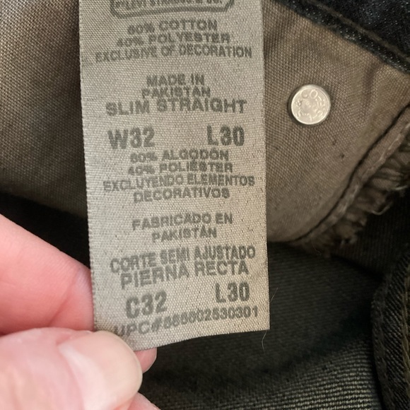 Men’s Levi Signature Black Jean Sz: 32Wx30L - Picture 5 of 6